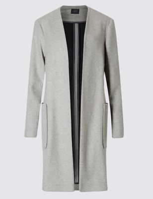 Open Front Loose Fit Overcoat